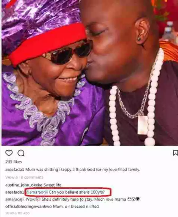 Charly Boy Shares Adorable Photos With His 100-Year-Old Mother